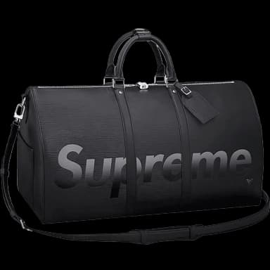 Louis Vuitton x Supreme Keepall Bandouliere Epi 55 Black