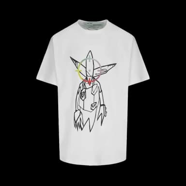 OFF-WHITE x Futura Oversized Fit Alien T-shirt White/Multicolor