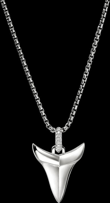 John Hardy Shark Tooth Talisman Diamond Necklace
