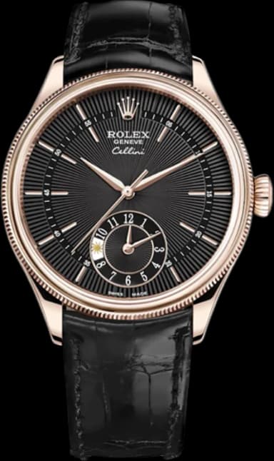 Rolex Cellini Dual Time Black Dial, ref. 50525