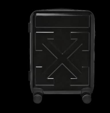 OFF-WHITE Quote Luggage "FOR TRAVEL" Black