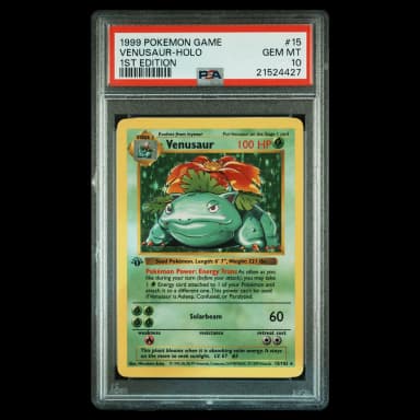 Venusaur-Holo PSA 10 - 1999 Pokemon Game 1st Edition #15