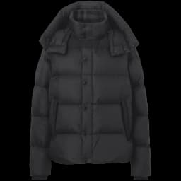 Burberry Detachable Sleeve Hooded Puffer Jacket Black