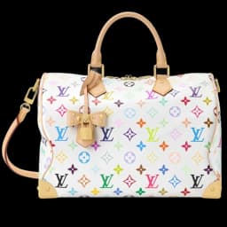 Louis Vuitton x Takashi Murakami Speedy Soft 30 Multicolor White