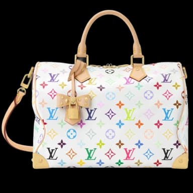 Louis Vuitton x Takashi Murakami Speedy Soft 30 Multicolor White
