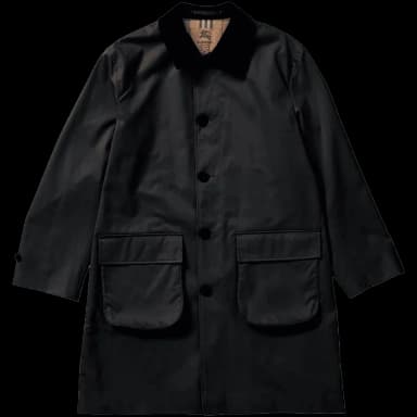 Supreme x Burberry Leather Collar Trench Black