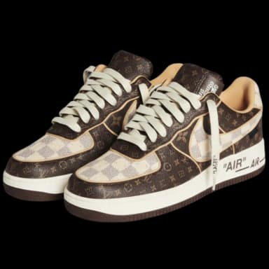 Louis Vuitton Nike Air Force 1 Low Monogram Brown Damier Azur