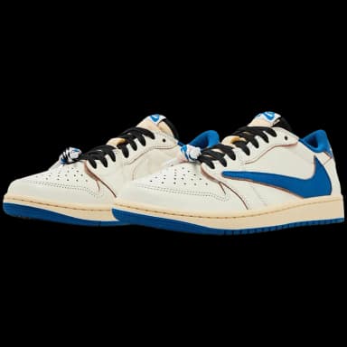 Jordan 1 Retro Low OG SP Fragment x Travis Scott Sail Military Blue