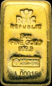 Apmex 5 oz Gold Bar - Secondary Market