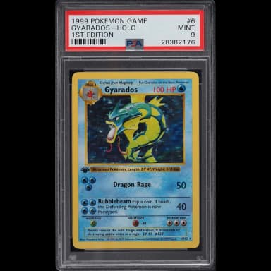 1999 Pokemon Base Set Shadowless 1st Edition Holo Gyarados #6 PSA 9 MINT