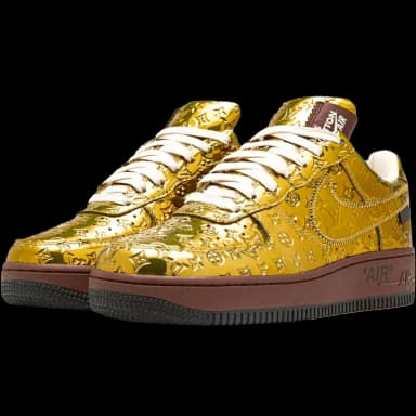 Louis Vuitton Nike Air Force 1 Low By Virgil Abloh Metallic Gold