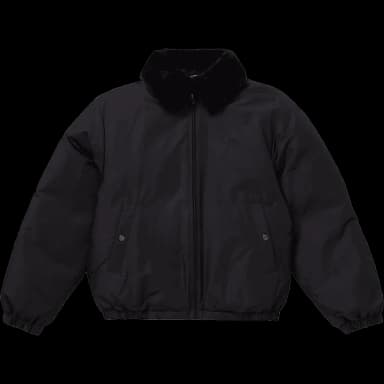 Supreme x Burberry Shearling Collar Down Puffer Jacket Black