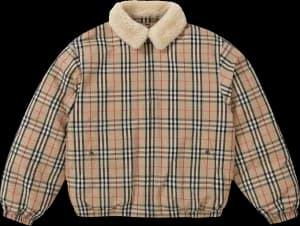 Supreme x Burberry Shearling Collar Down Puffer Jacket