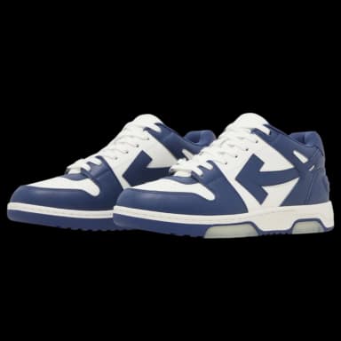OFF-WHITE Out Of Office OOO Low Tops White Royal Blue