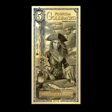5 Florida Goldback Gold Note (New)