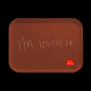 Travis Scott x McDonalds I'm Lovin' It Lunch Tray