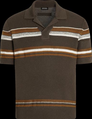 Zegna Cotton Silk Polo Shirt