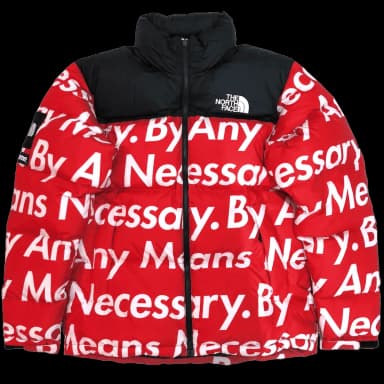 Supreme The North Face By Any Means Nuptse Jacket Red