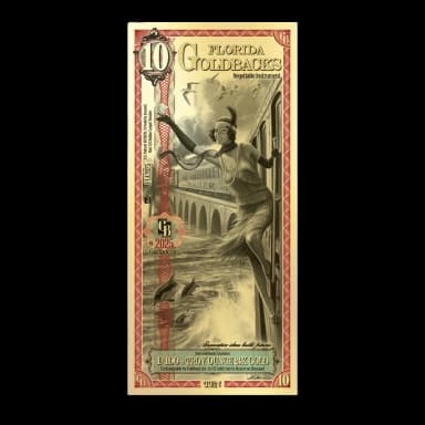 10 Florida Goldback Gold Note (New)