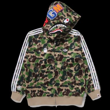 adidas x BAPE Relaxed Fit Track Camo Shark Full Zip Hoodie
