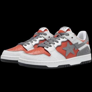 A Bathing Ape Bape SK8 Sta White Red