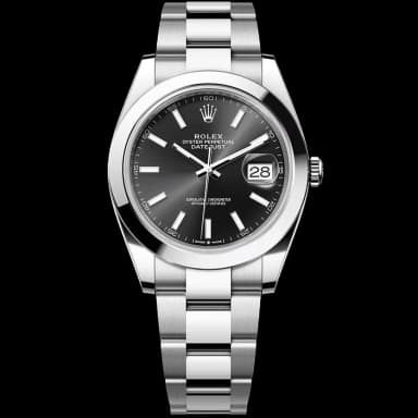 Rolex Datejust Steel Black Dial 41mm