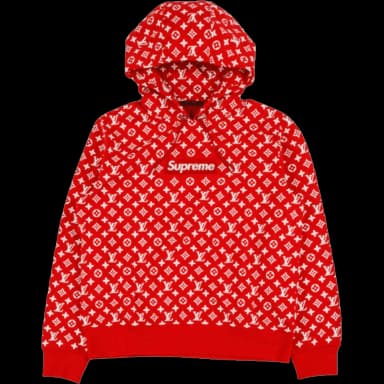 Supreme x Louis Vuitton Box Logo Hooded Sweatshirt Red